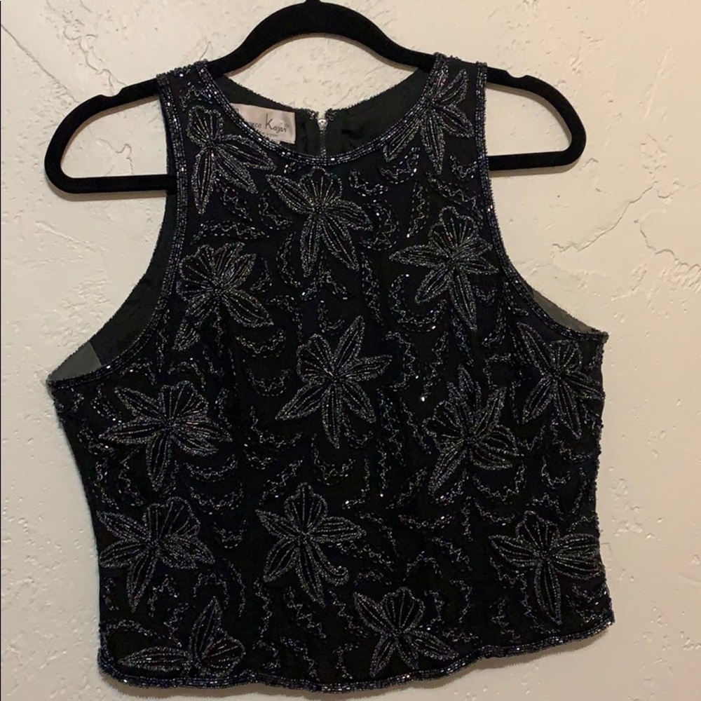 Laurence Kazar Sequined Top